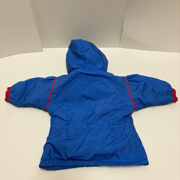 3/$30 Vintage Oshkosh Girls 2 Blue Fleece Lined Nylon Jacket 90s Antique Retro - Picture 5 of 6
